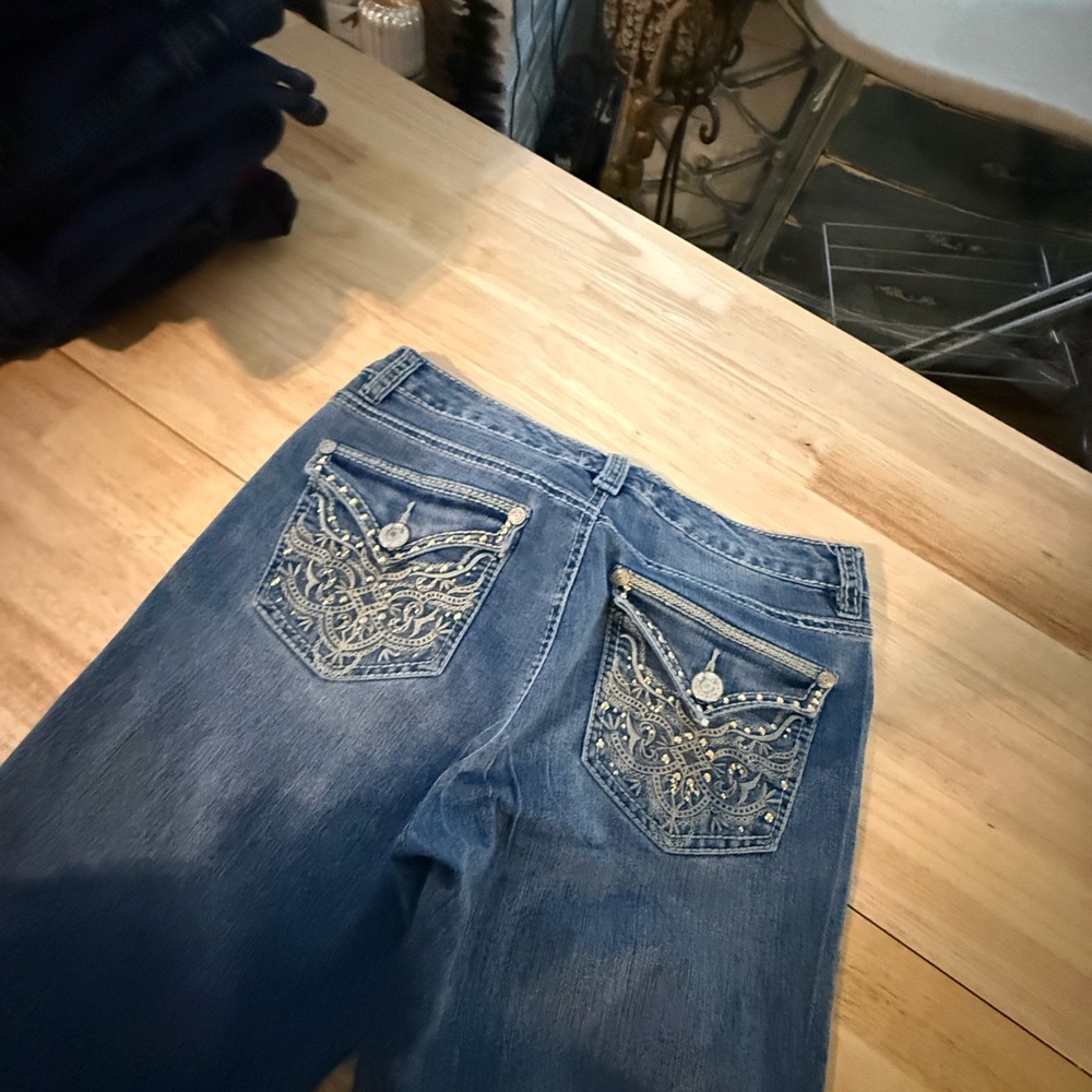 Embroidered Blue Jeans